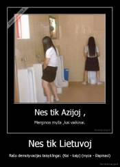 Nes tik Lietuvoj - Rašo demotyvacijas taisyklingai. (Kai - kaip) (myza - šlapinasi)