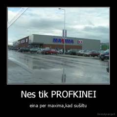 Nes tik PROFKINEI - eina per maxima,kad sušiltu