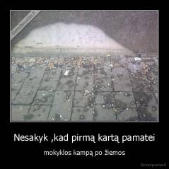 Nesakyk ,kad pirmą kartą pamatei - mokyklos kampą po žiemos