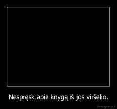 Nespręsk apie knygą iš jos viršelio. - 