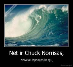 Net ir Chuck Norrisas, - Neivekė Japonijos bangų