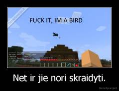 Net ir jie nori skraidyti. - 