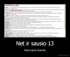 Net ir sausio 13 - lietuviams šventė