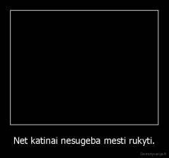Net katinai nesugeba mesti rukyti. - 
