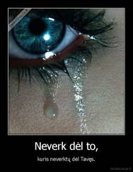Neverk dėl to, - kuris neverktų dėl Tavęs.