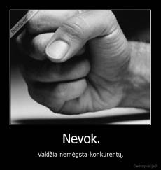 Nevok. - Valdžia nemėgsta konkurentų.