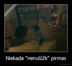 Niekada "nenulūžk" pirmas - 