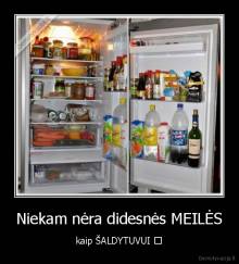 Niekam nėra didesnės MEILĖS - kaip ŠALDYTUVUI ♥