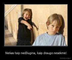 Niekas taip nedžiugina, kaip draugo nesėkmė! - 