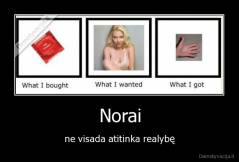 Norai - ne visada atitinka realybę