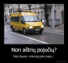 Nori aštrių pojučių? - Ilipk Kaune i mikriuką piko metu...
