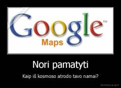 Nori pamatyti - Kaip iš kosmoso atrodo tavo namai?