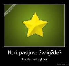 Nori pasijust žvaigžde? - Atsisėsk ant eglutės