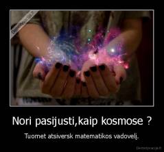 Nori pasijusti,kaip kosmose ? - Tuomet atsiversk matematikos vadovelį.