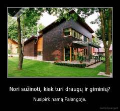 Nori sužinoti, kiek turi draugų ir giminių? - Nusipirk namą Palangoje.