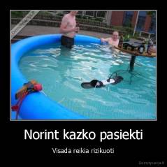 Norint kazko pasiekti - Visada reikia rizikuoti
