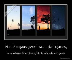 Nors žmogaus gyvenimas neįkainojamas, - mes visad elgiamės taip, tarsi egzistuotų kažkas dar vertingesnio.