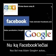 Nu ką Facebook'iečiai  - Nuo šiol mes būsim Google+ aukos..