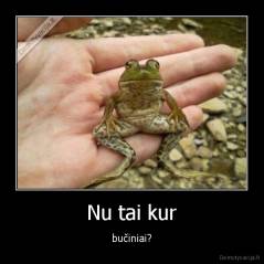Nu tai kur - bučiniai?