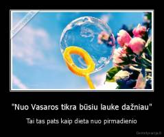 "Nuo Vasaros tikra būsiu lauke dažniau" - Tai tas pats kaip dieta nuo pirmadienio