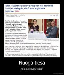 Nuoga tiesa - Apie Lietuvos "elitą"