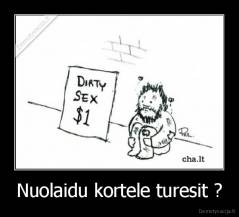 Nuolaidu kortele turesit ? - 