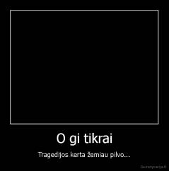 O gi tikrai - Tragedijos kerta žemiau pilvo...