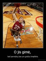 O jis gimė,  - kad parodytų kas yra gražus krepšinis.
