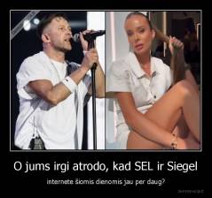 O jums irgi atrodo, kad SEL ir Siegel - internete šiomis dienomis jau per daug?