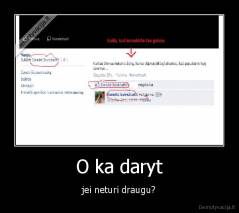 O ka daryt - jei neturi draugu?