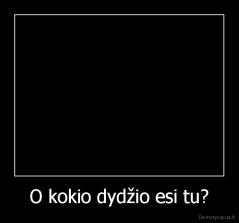 O kokio dydžio esi tu? - 