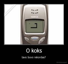 O koks - tavo buvo rekordas?