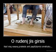 O rudenį jis girsis - Kad visą vasarą praleido ant paplūdymio smėliuko...