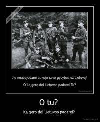 O tu?  - Ką gero dėl Lietuvos padarei? 