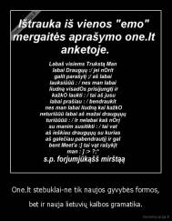 One.lt stebuklai-ne tik naujos gyvybės formos, - bet ir nauja lietuvių kalbos gramatika.