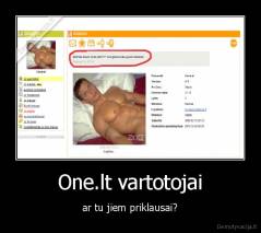 One.lt vartotojai - ar tu jiem priklausai?