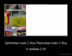 Optimistas mato 2 litus Pesimistas mato 3 litus - O realistas 2.50