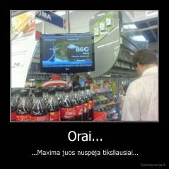 Orai... - ...Maxima juos nuspėja tiksliausiai...