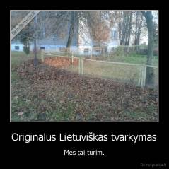 Originalus Lietuviškas tvarkymas - Mes tai turim.