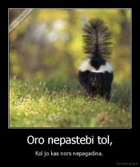 Oro nepastebi tol, - Kol jo kas nors nepagadina. 