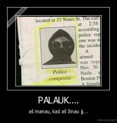 PALAUK.... - aš manau, kad aš žinau jį....