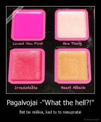 Pagalvojai -"What the hell?!" - Bet tai reiškia, kad tu to nesupratai