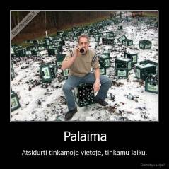 Palaima - Atsidurti tinkamoje vietoje, tinkamu laiku.