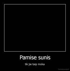 Pamise sunis - tik jie taip moka