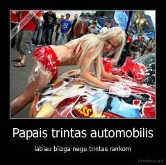 Papais trintas automobilis - labiau blizga negu trintas rankom