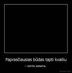 Paprasčiausias būdas tapti kvailiu -  – remtis sistema.  