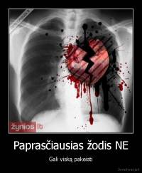 Paprasčiausias žodis NE - Gali viską pakeisti