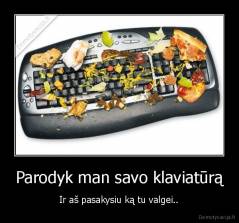 Parodyk man savo klaviatūrą - Ir aš pasakysiu ką tu valgei..