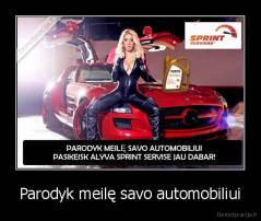 Parodyk meilę savo automobiliui - 