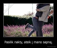 Pasilik nakty, ateik į mano sapną. - 